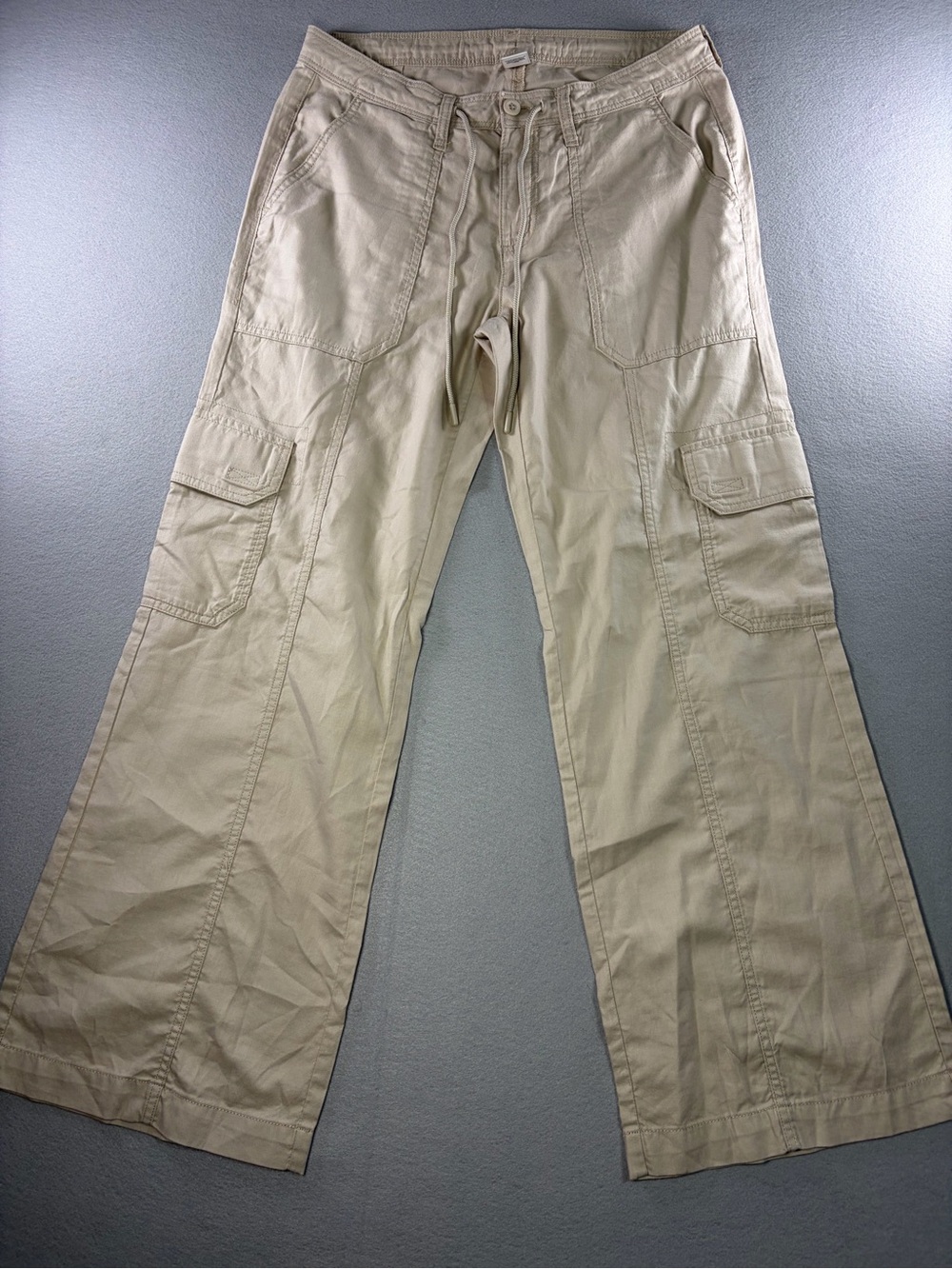 Arizona Jean Company Khaki Wide Leg Cargo Pants